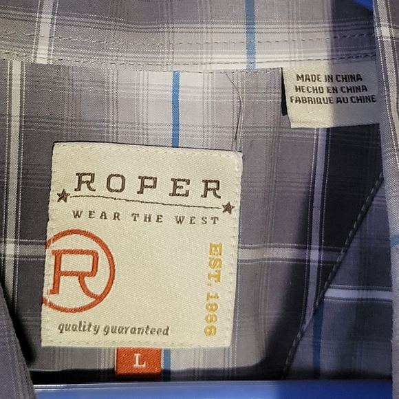 Men's Roper long sleeve snap down - Picture 3 of 4